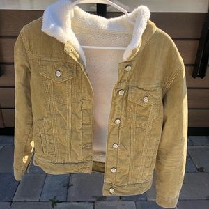 Brandy Melville Yellow Corduroy Jacket (small)